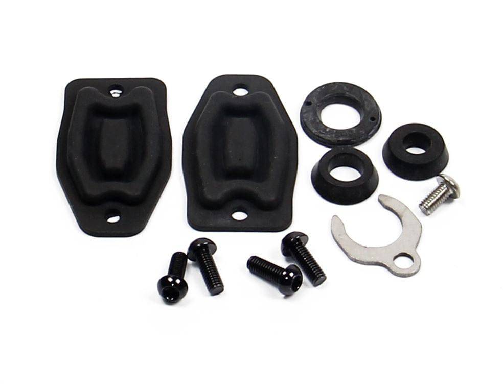 Hope Tech Lever Rebuild Kit components for brake maintenance, including small parts and accessories for brake lever repair and replacement.