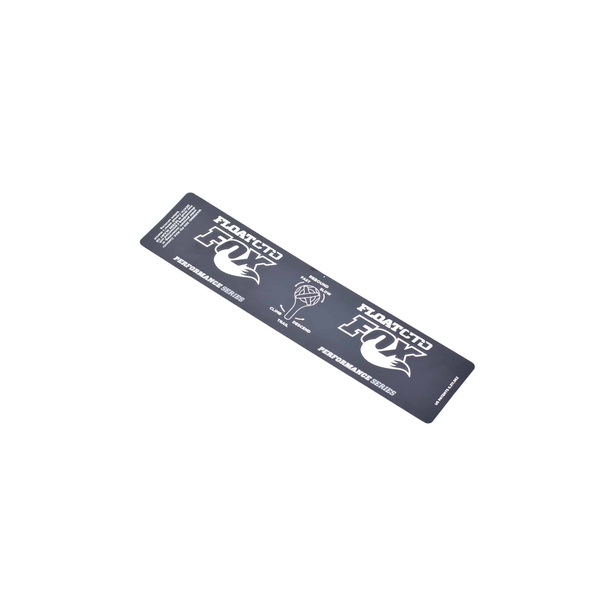 Fox Shock Float CTD Dish 2013 decal, spare rear shock accessory with detailed design visible in the image.