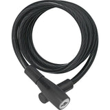 ABUS 3506K coil cable lock, 120cm length, key lock for bike and outdoor security, with coiled steel cable and key mechanism.