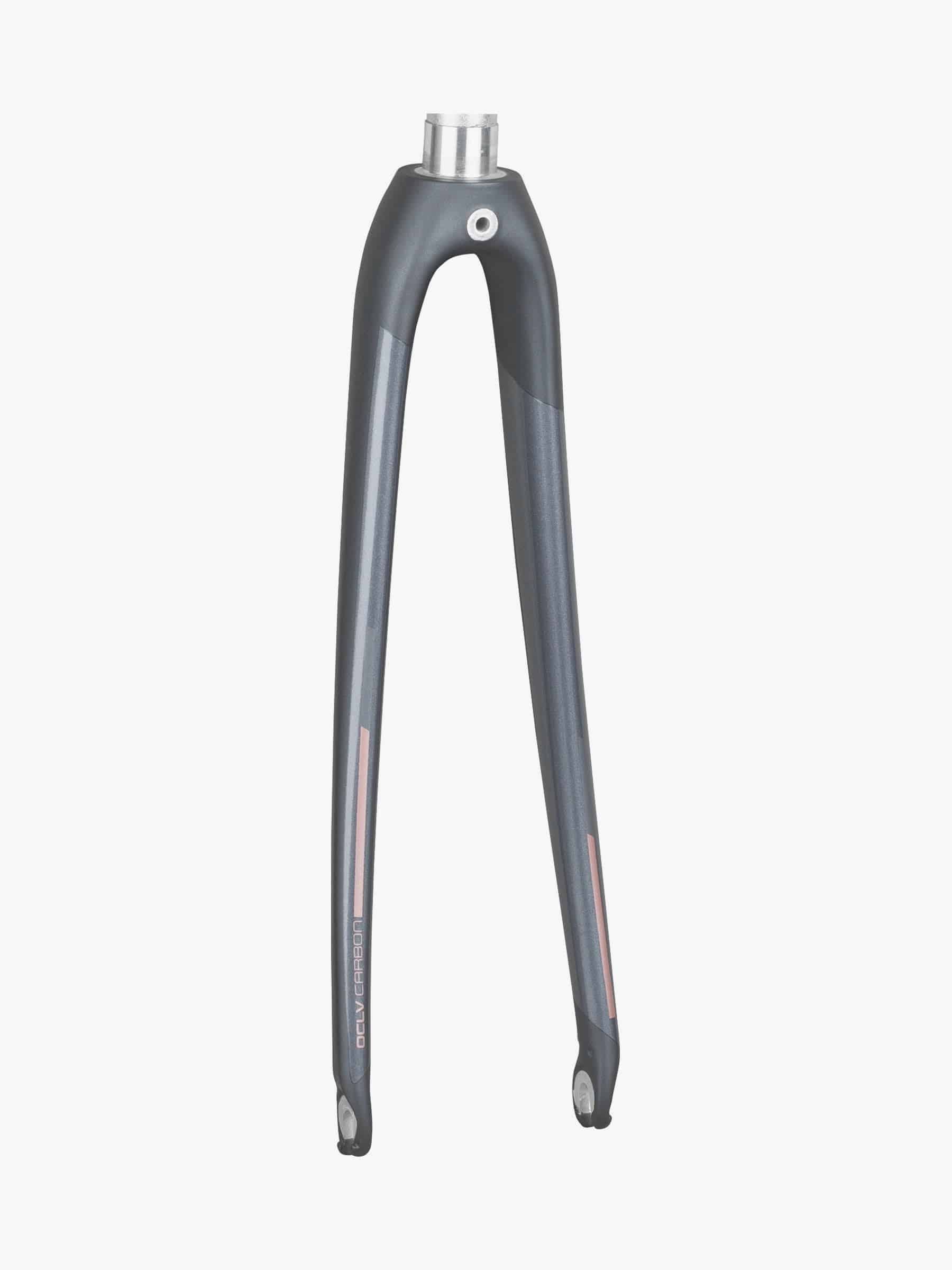 Trek Domane AL 700C road bike forks, lightweight aluminum components designed for improved steering and stability.