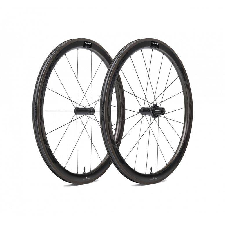 Scope Cycling R4 Rim Carbon Road Wheelset Black 45mm Rim Brake Shimano Carbon | Swinnerton Cycles