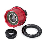 Halo MXR Supadrive cassette body hub spares for MXRC hubs with bush or bearing options, shown in close-up detail.