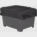 AtranVelo RAINY medium bike basket rain cover, waterproof protector in black, fits 40x30 cm bike baskets, designed for outdoor cycling.