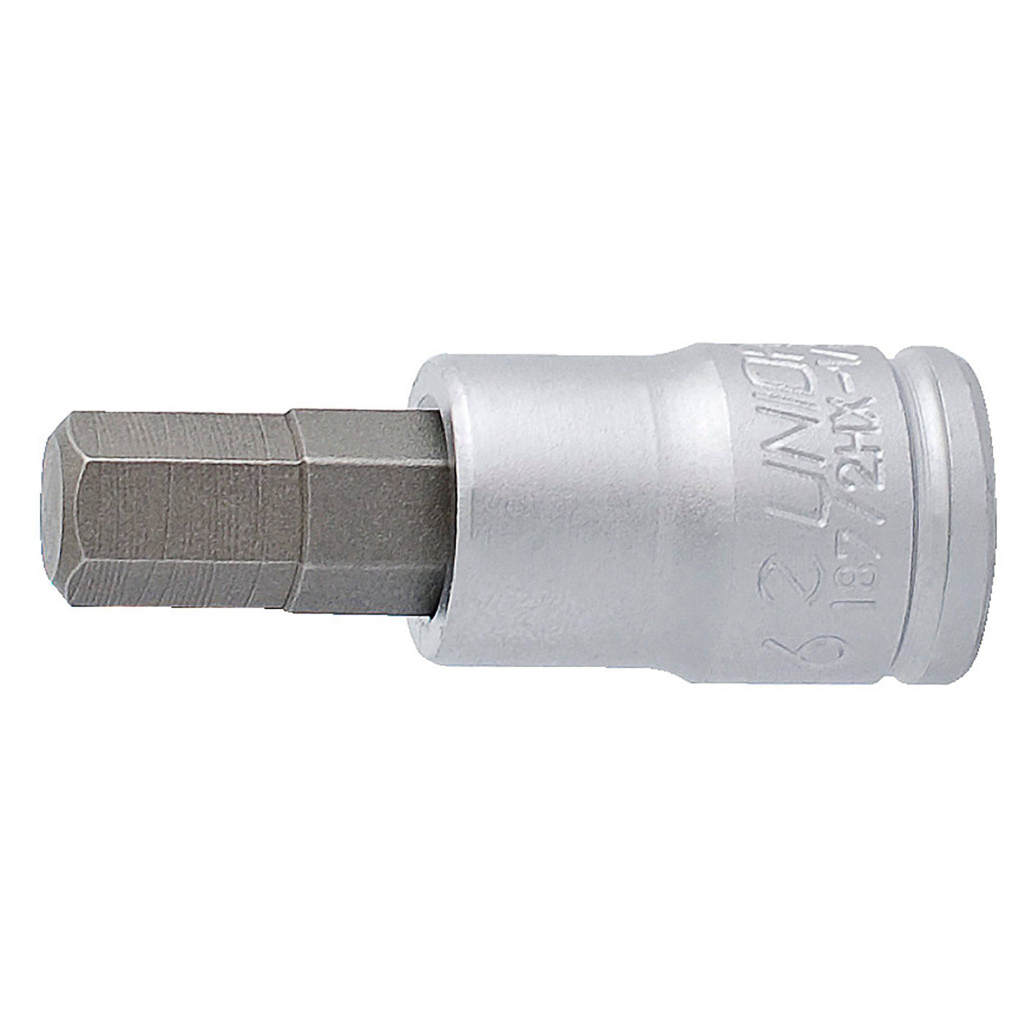 UNIOR 1/4" drive hex screwdriver socket set with 3-6mm hex bits, ideal for workshop use and precise fastening tasks.
