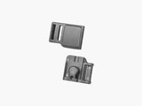 Bontrager Fidlock SNAP helmet buckle spare part for secure fastening, shown attached to helmet strap in close-up image.
