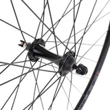 Black M Part Wheels 700c road front quick release wheel with rim brake compatibility, showcasing the sleek wheel design.