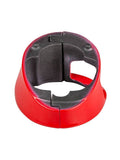 Trek Madone 9 Series headset 2-piece top cover in Viper Red for bike components, shown on a sleek red frame.