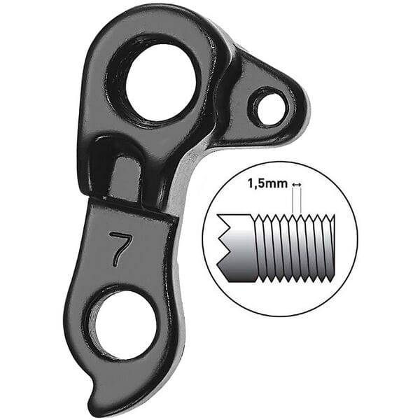 M Part gear hanger for Bulls bikes, direct mount M12 1.5, durable bike frame protector, shown attached to bike frame.