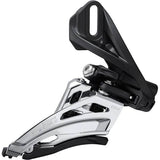 Shimano Deore FD-M5100-D 11-speed double front derailleur with side swing and direct mount for mountain bike components.