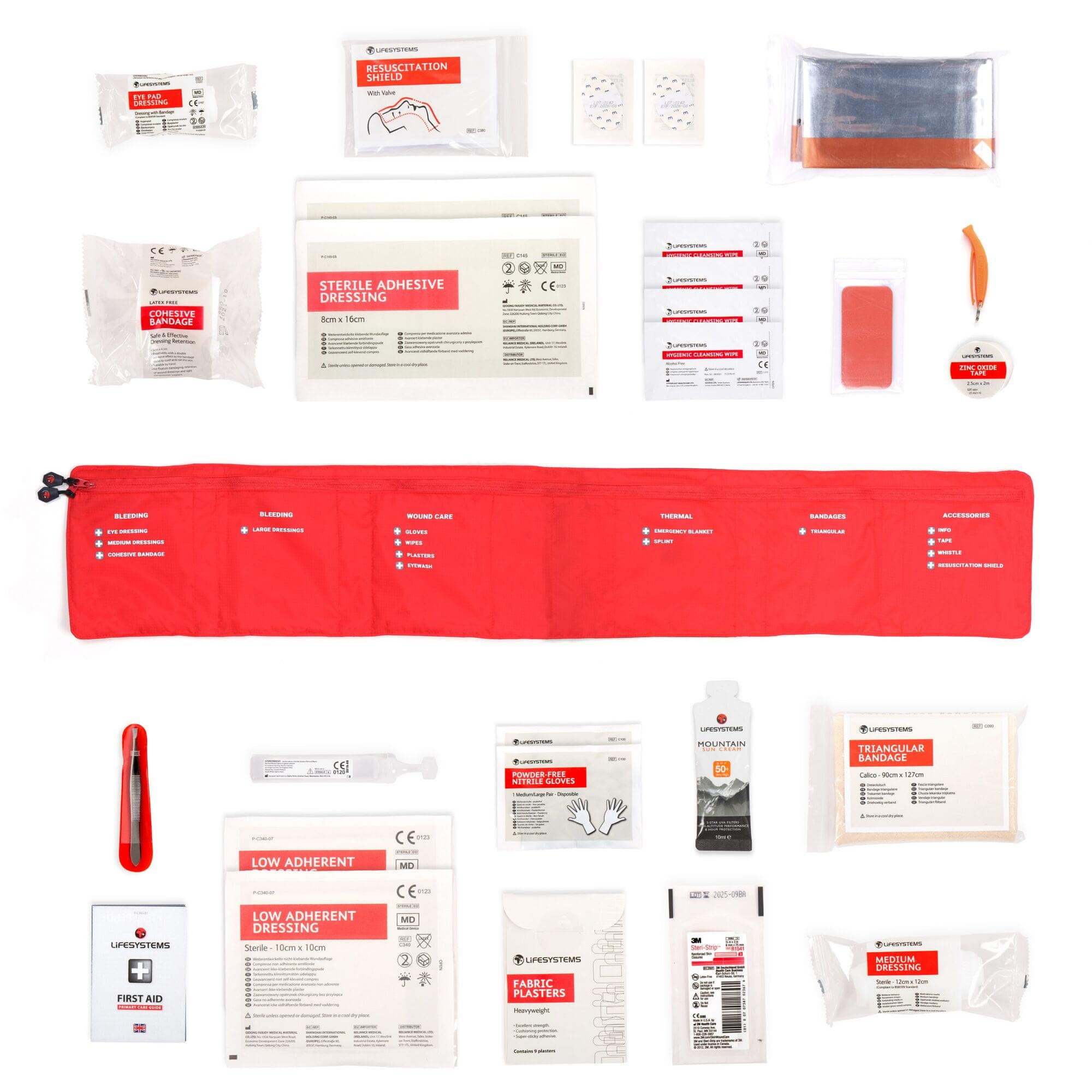 Lifesystems Bike Leader first aid kit with essential outdoor emergency supplies, compact cycling accessories for safety.