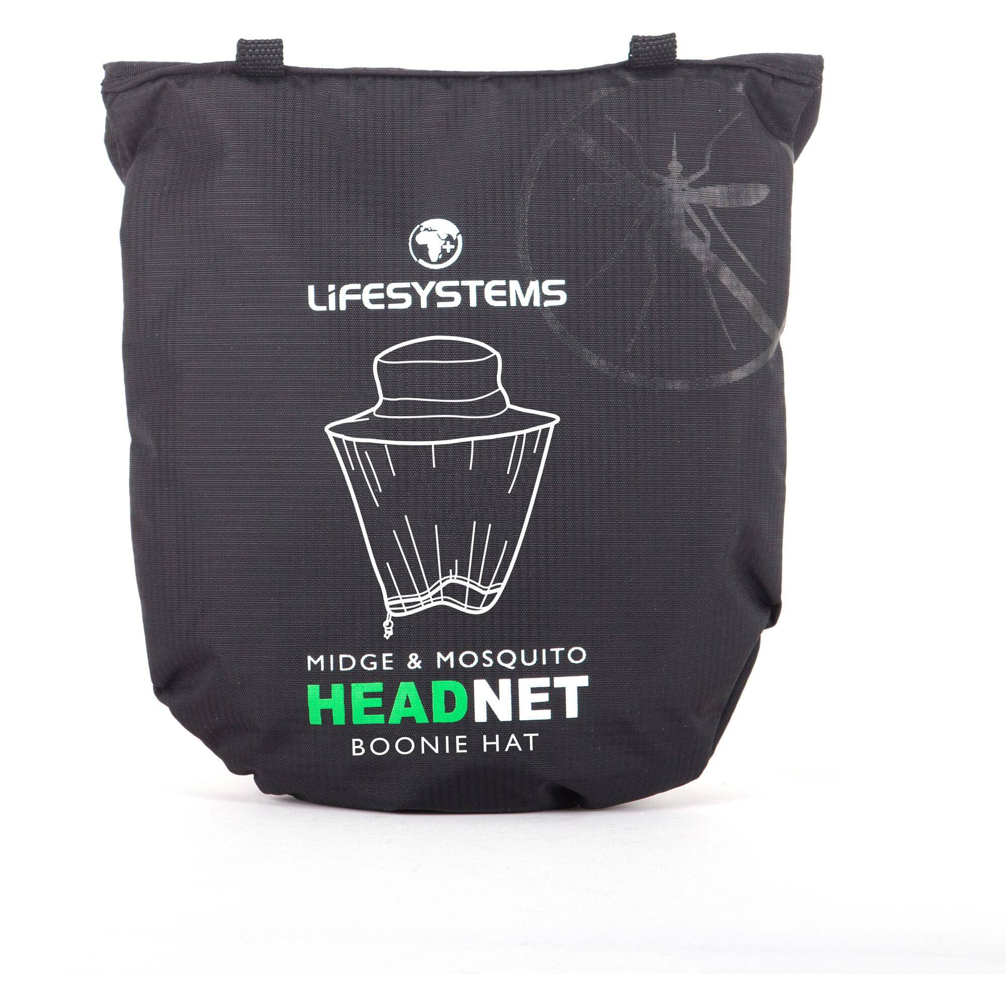 Lifesystems boonie hat with removable mesh netting, waterproof outdoor sun and insect protection, designed for outdoor activities.