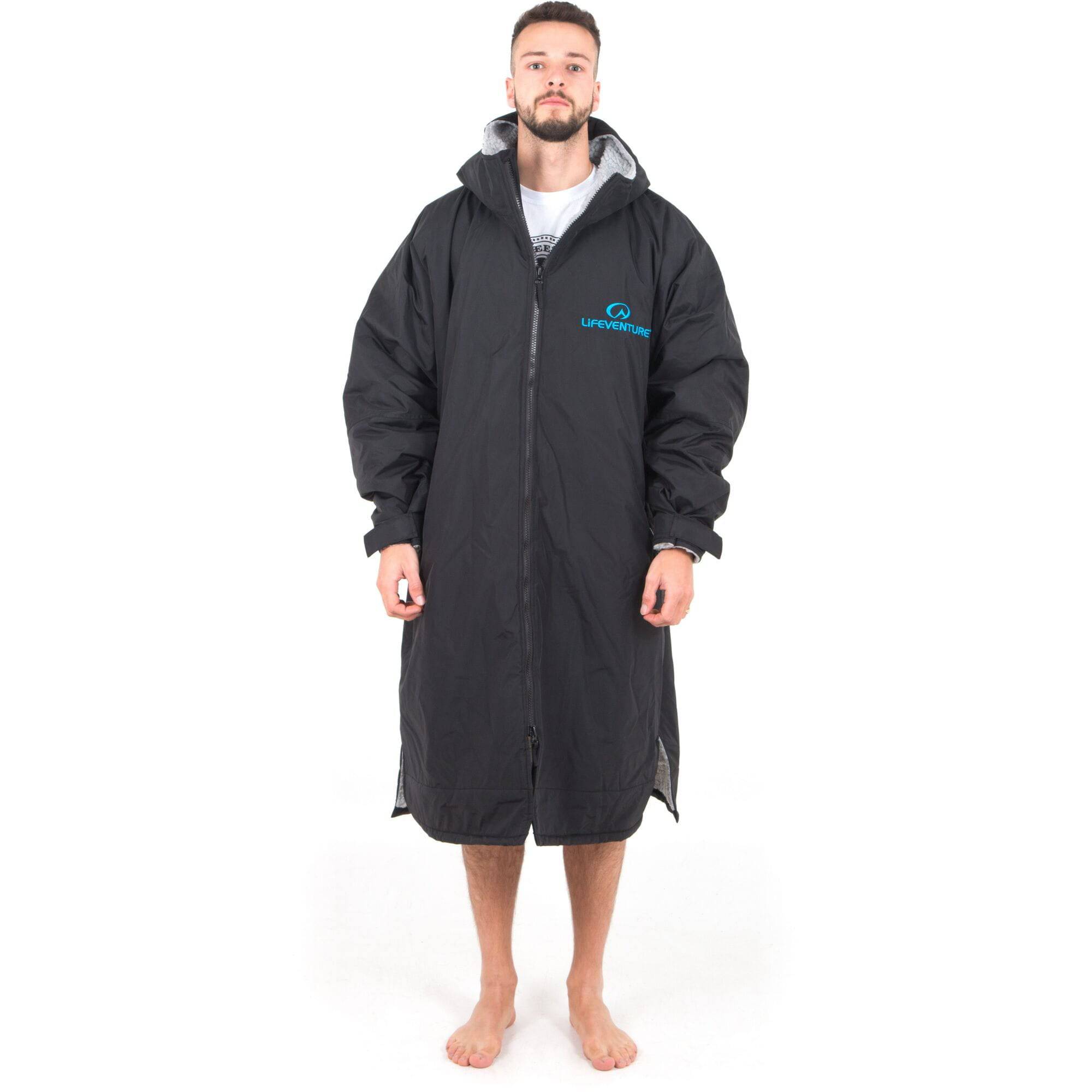Lifeventure Thermarobe Small-Medium waterproof fleece-lined long sleeve robe, outdoor accessories, cozy and warm for cold weather.