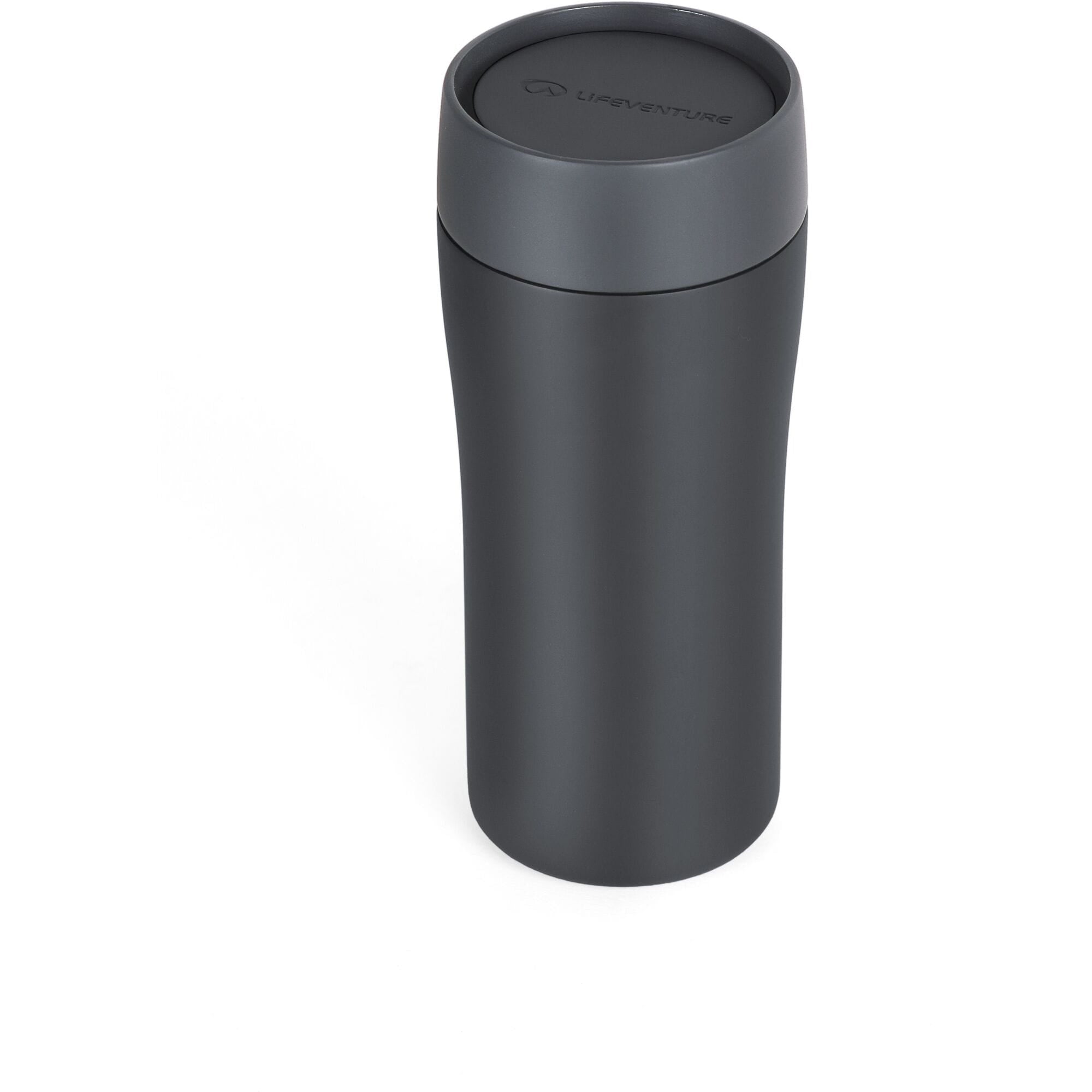 Lifeventure One Touch thermal mug with stainless steel vacuum insulation, 300ml, portable accessories for hot beverages.