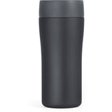 Lifeventure One Touch Thermal Mug in stainless steel with vacuum insulation, 300ml capacity, showing the mug with lid open.