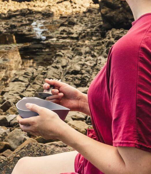 Lifeventure Superlight Titanium Spork, durable outdoor travel utensil with a sleek design and lightweight titanium construction.