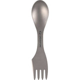 Lifeventure Superlight Titanium Spork, durable outdoor travel utensil with spoon and fork, compact and lightweight camping accessory