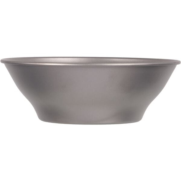 Lightweight durable titanium bowl by Lifeventure, ideal for outdoor travel and bikepacking, shown with a sleek, compact design.