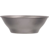 Lightweight durable titanium bowl by Lifeventure, ideal for outdoor travel and bikepacking, shown with a sleek, compact design.