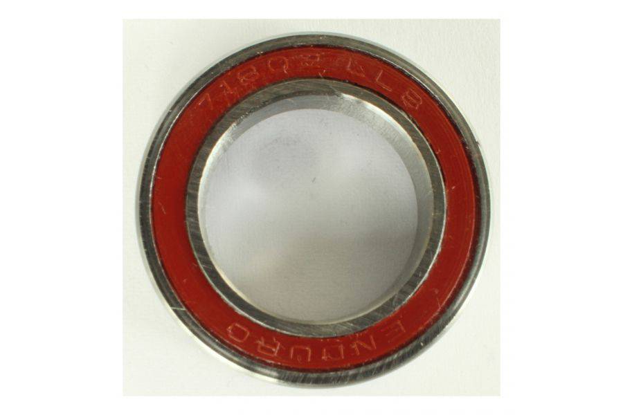 Enduro Bearings 71802 LLB ABEC 5 precision bearing for hubs and bottom brackets, 15mm x 26mm x 5mm, close-up view of the bearing.