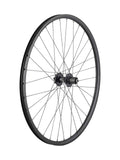 Bontrager Kovee TLR Boost 29-inch 6-bolt disc mountain bike wheels with sleek black rims and alloy spokes.