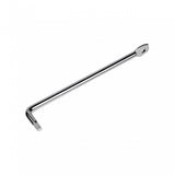 Topeak Fix Station 6mm pedal wrench in silver, a durable bike pedal tool shown in a workshop setting.