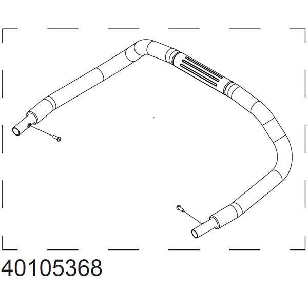 Thule Handlebar Single 17-X replacement accessory for Chariot strollers, compatible with models from 2017 and later.