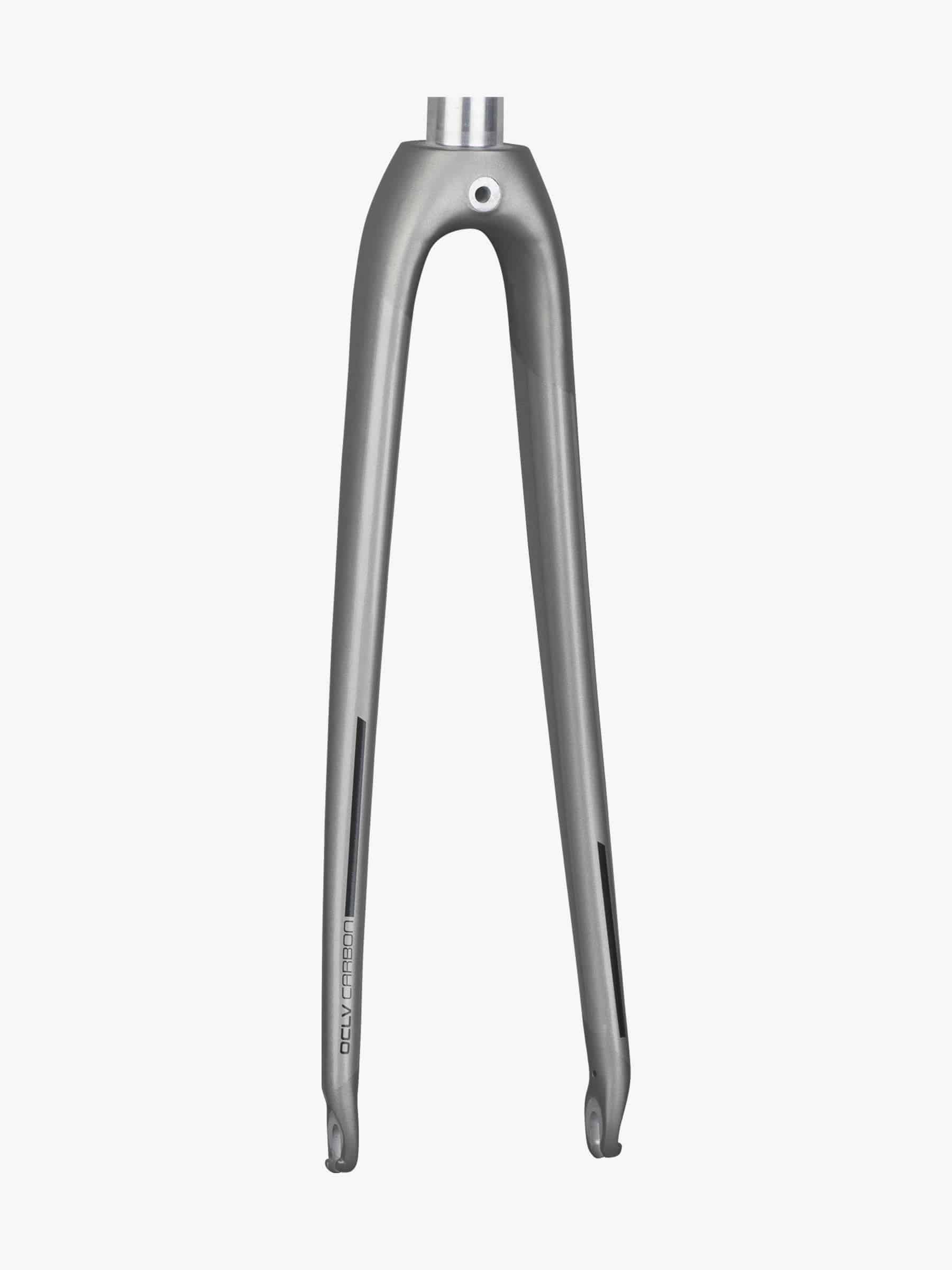 Trek Domane AL 2019 road bike forks in black, showing the lightweight aluminum construction and smooth steering design.