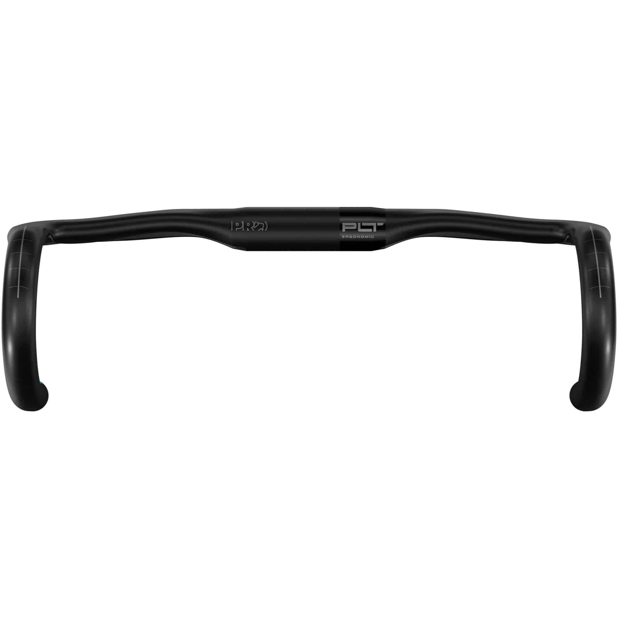 PRO PLT Ergo Carbon 31.8mm road handlebar with ergonomic design and cable groove, made by PRO, for bike component upgrades.