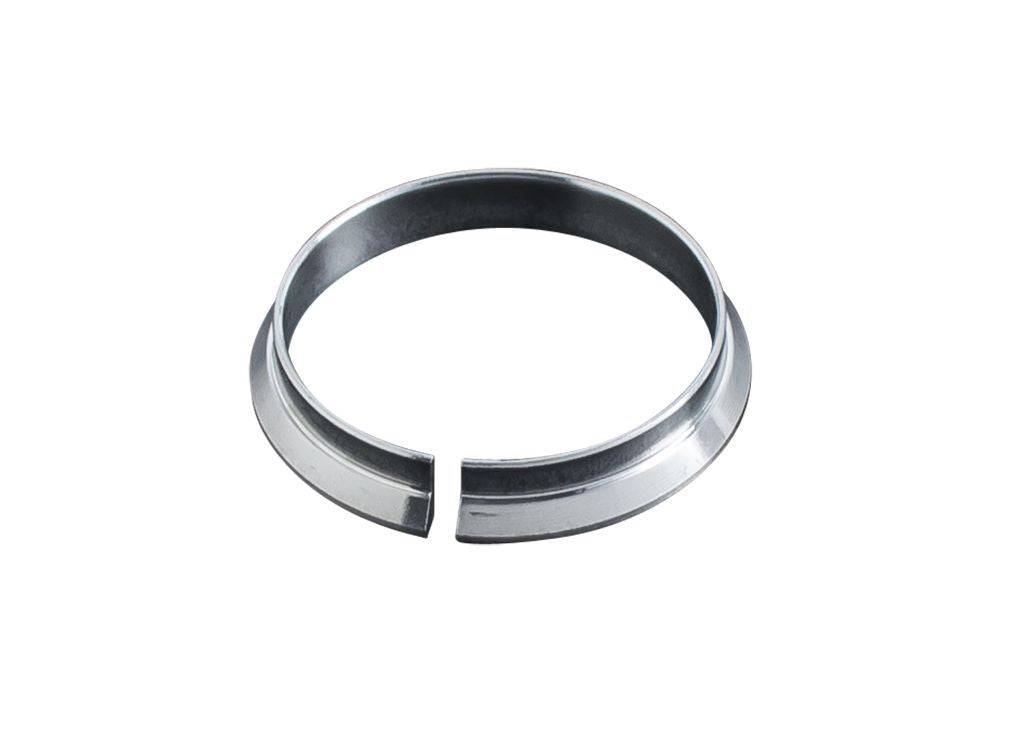 Silver FSA 1-1/8 inch headset compression ring for bike steering components, compatible with Trek bicycles.