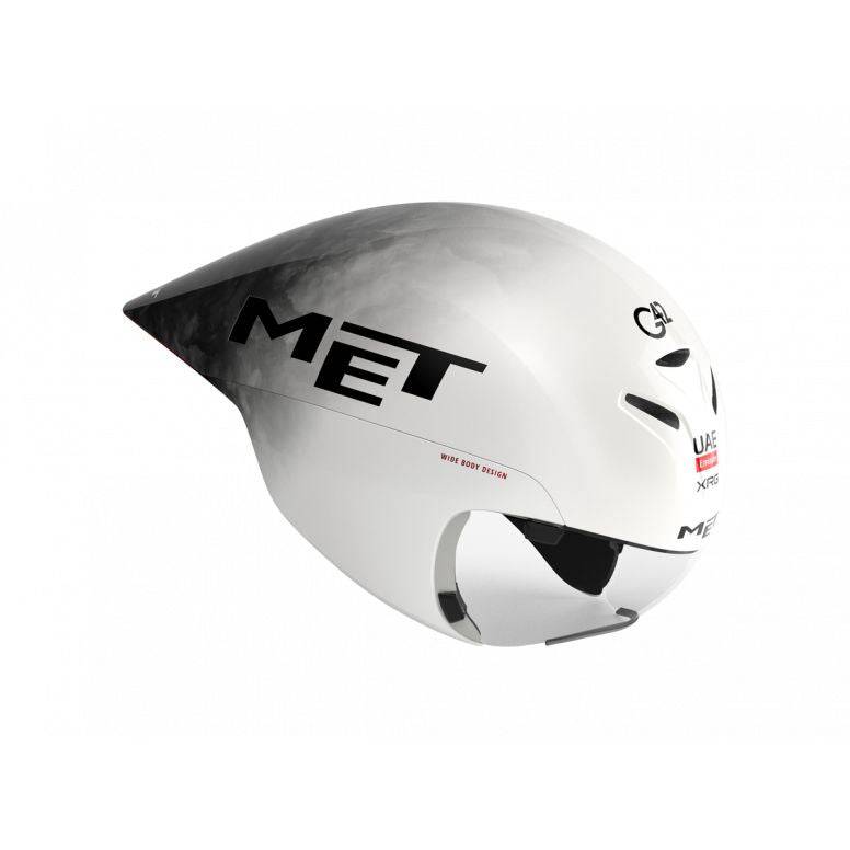 MET Drone II Wide Body triathlon aero helmet with aerodynamic design and sleek finish, ideal for time trial cycling.