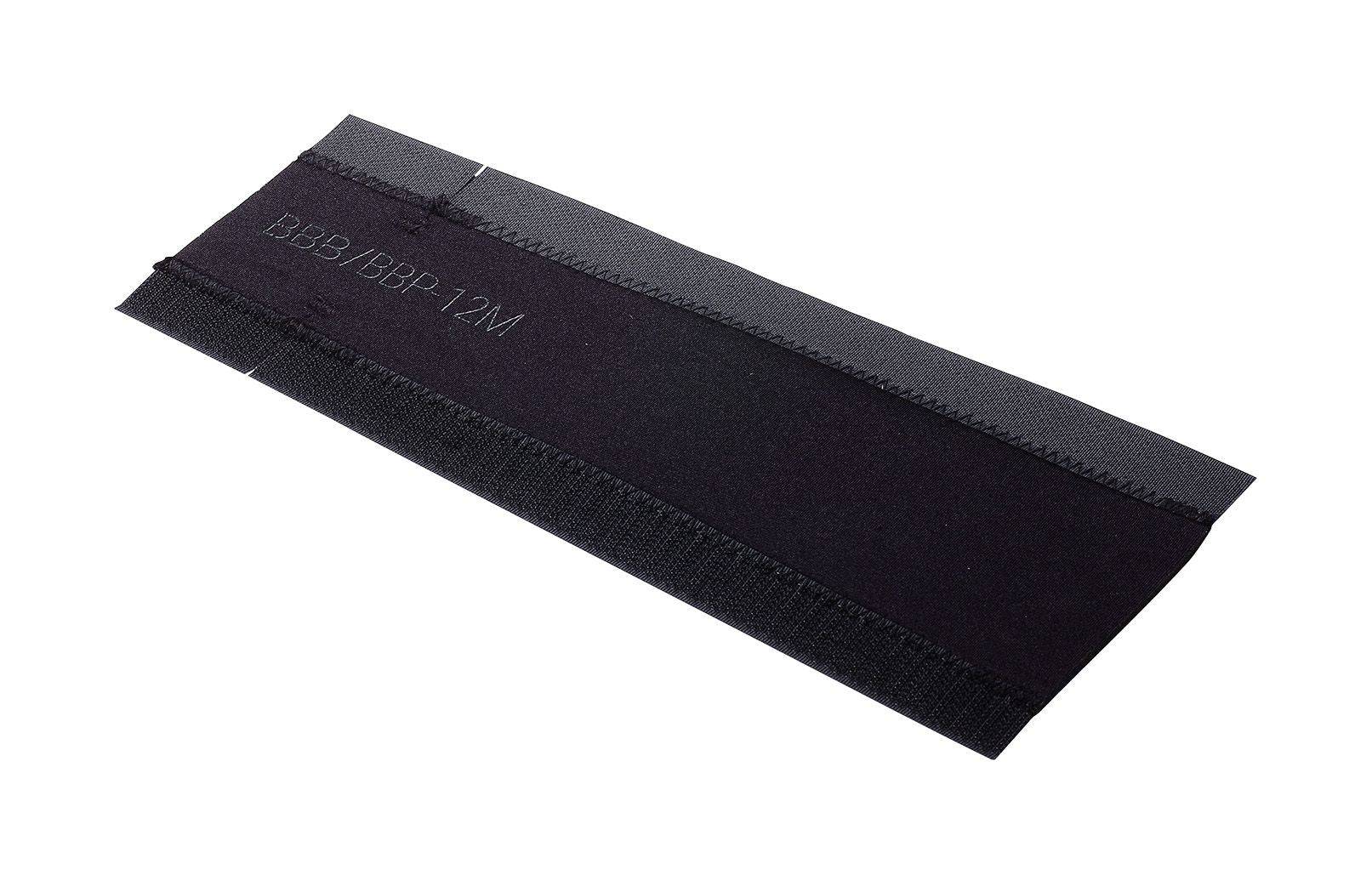 BBB StayGuard chainstay protector with anti-slip Velcro strap, designed to protect bike frame from scratches and impacts.