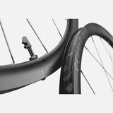 DT Swiss T 1800 front track wheel with 30mm aero alloy rim, clincher design, tubeless-ready for high-performance cycling.