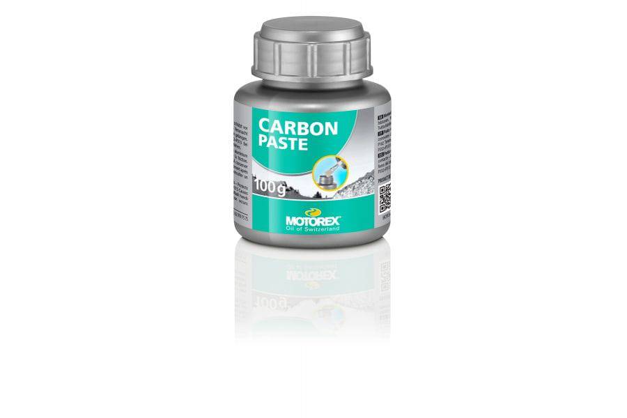 Motorex Workshop Carbon Paste applied to bike carbon and aluminum components for assembly and maintenance.