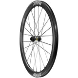 Mavic Cosmic SLR 45 Disc road wheelset with 23mm tubeless-compatible rims and aerodynamic design, shown from side view.