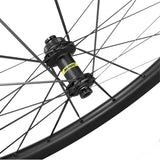 Mavic Cosmic SLR 45 Disc Road Wheelset with 23mm tubeless-compatible rims, shown with spokes and hub details.