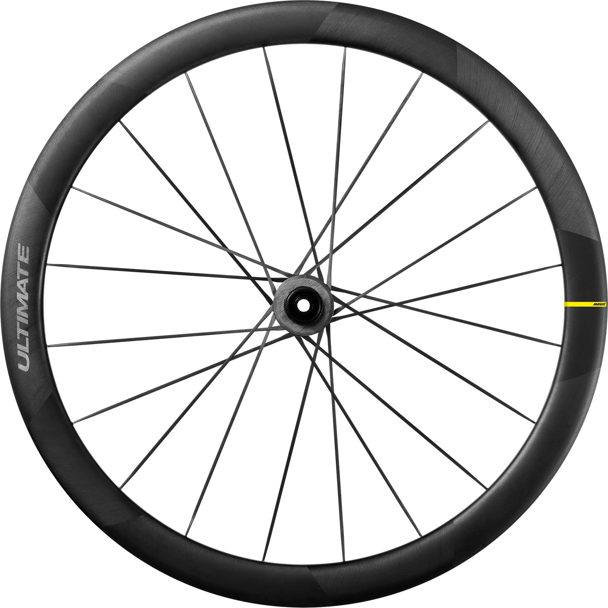 Mavic Cosmic Ultimate 45 Disc road wheelset with aerodynamic carbon rims and tubeless setup, designed for high-performance cycling.