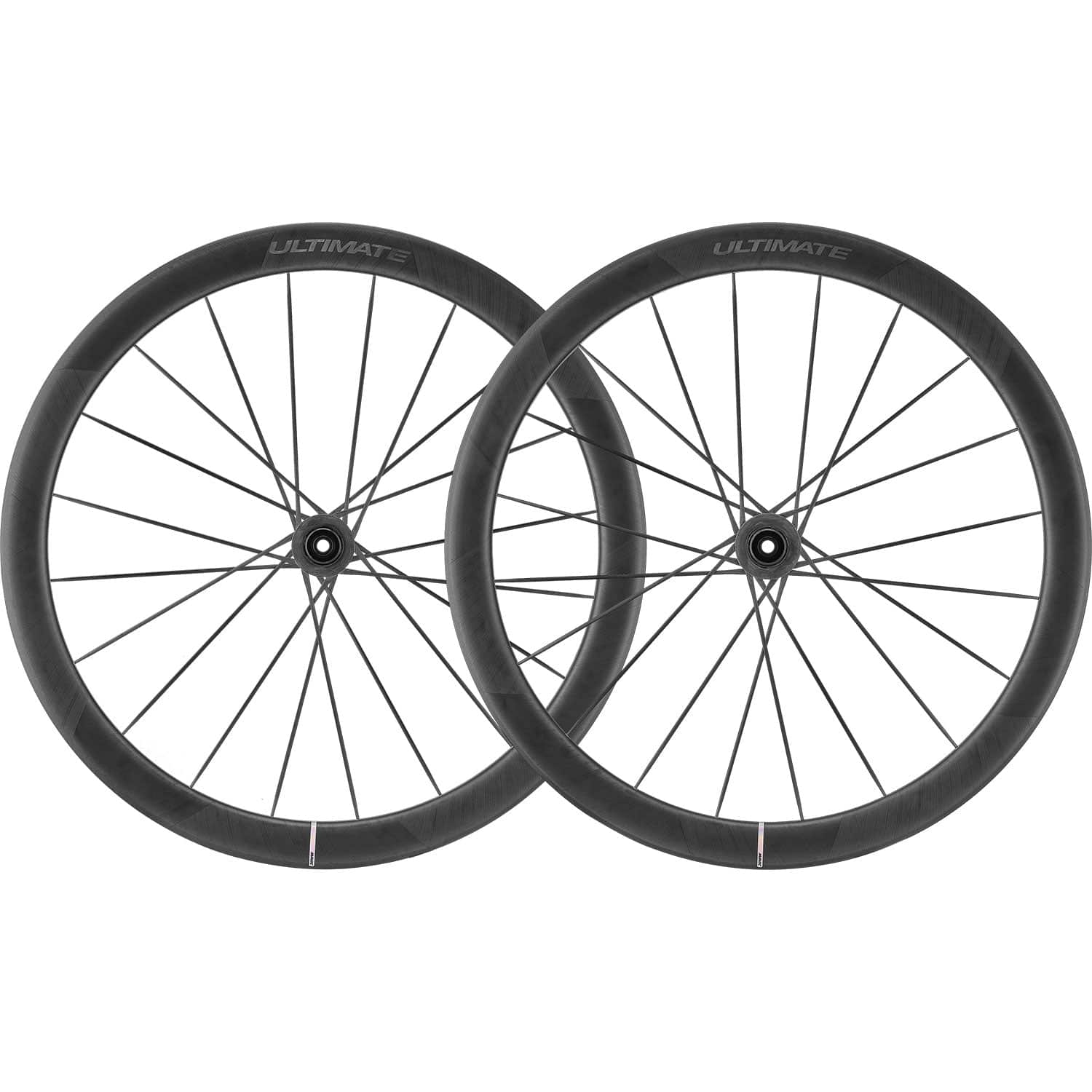 Mavic Cosmic Ultimate Centre Lock disc wheelset with carbon rims for road cycling, shown from side view highlighting wheel design.