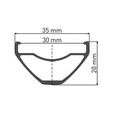 DT Swiss M 1900 wheel, 30 mm rim, 12 x 148 mm BOOST axle , 27.5 inch rear Shimano