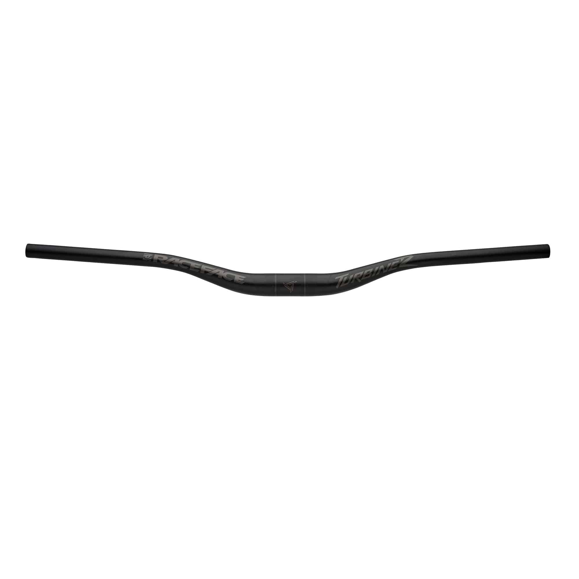 Race Face Turbine R 35mm MTB handlebar for aggressive trail and enduro riding, shown with textured grip areas and wide rise.