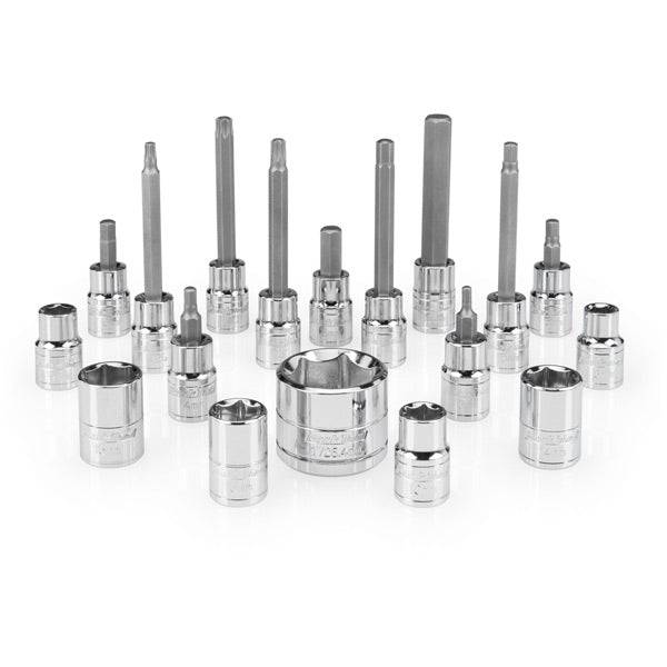Park Tool SBS-1.2 socket and bit set for professional bike maintenance, with various tools arranged in a workshop setting.