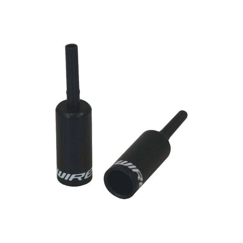 Jagwire End caps Lined - 4mm Shift - Alloy Black 50 Pack | Swinnerton Cycles