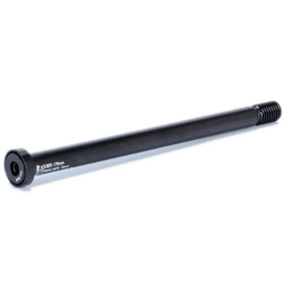 DMR Rhythm 12mm bike wheel axle showing a durable metal component with secure fit and easy installation for mountain bike wheels.