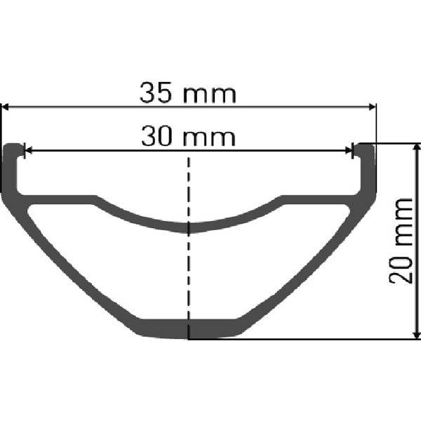 Black DT Swiss M 502 disc-specific MTB rim with Presta valve holes, sleeve-joined construction, suitable for mountain biking components.