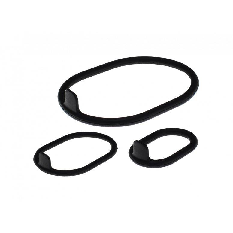 Moon Sport O-Ring set with three accessories for Cerberus, Sirius, and Sirius Pro lights, shown in black on a plain background.