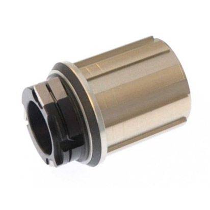 Miche Shimano HG 11X freehub for Shimano 11-speed cassette, showing the black component with gear sprocket interface.