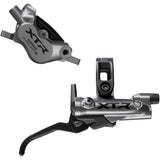 Shimano XTR M9200 brake lever and caliper kit with 2-pot post mount components for mountain bike braking systems.