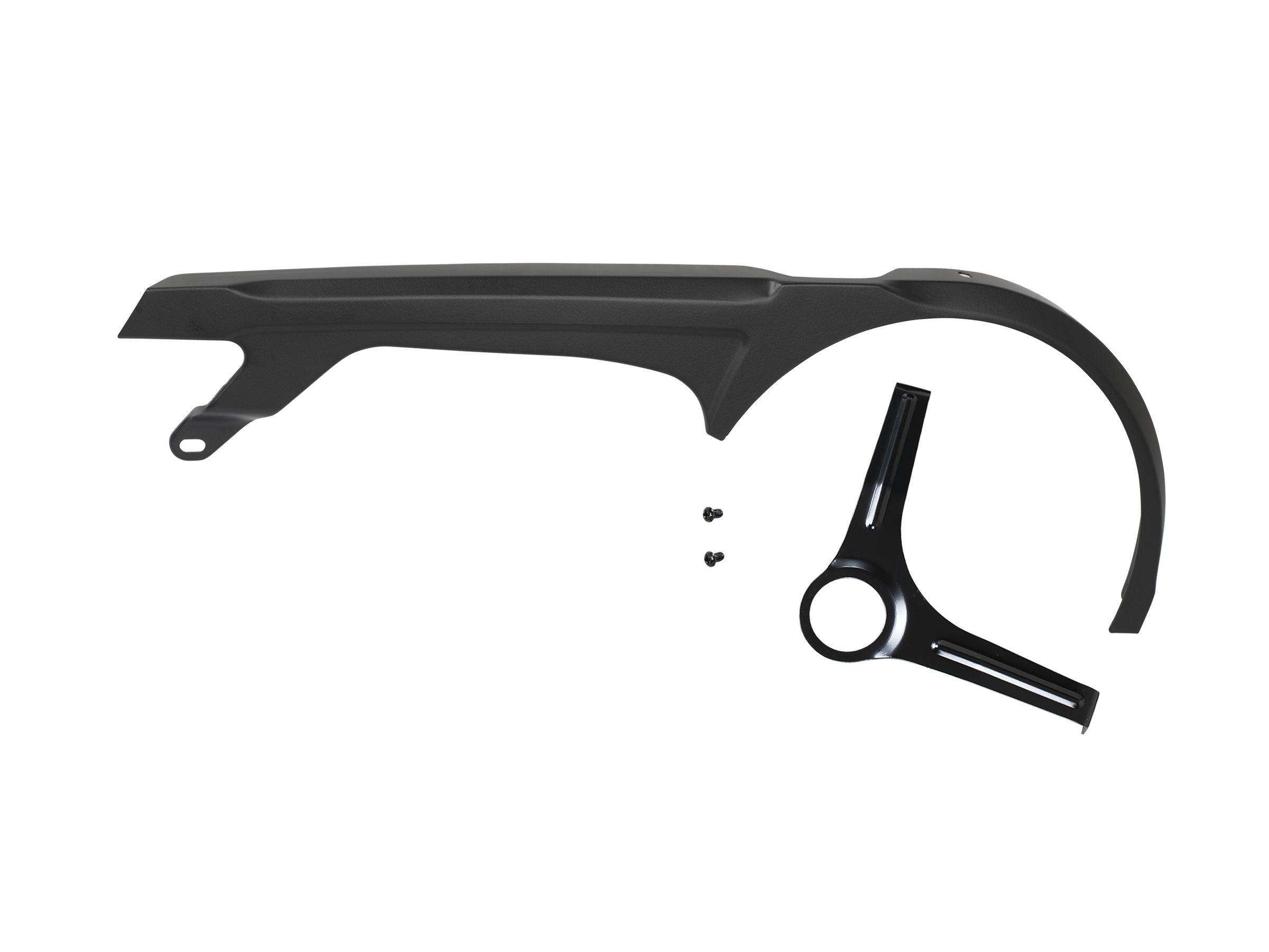 Black Trek-Diamant 2-Piece Bottom Bracket Mount Chainguard by Bontrager, bike component for protecting the chainring area.