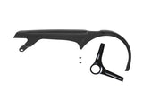 Black Trek-Diamant 2-Piece Bottom Bracket Mount Chainguard by Bontrager, bike component for protecting the chainring area.