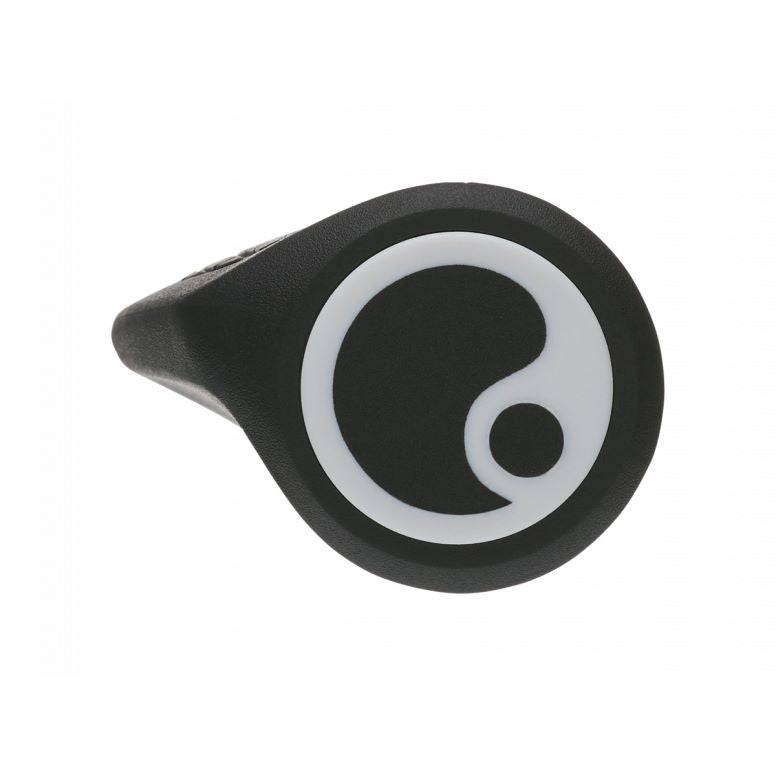 Ergon GA3 ergonomic bike grips with aluminium clamps, designed for comfort and control during cycling.
