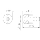 Aztec 2.5mm needle components for Hayes brakes, set of 8 replacement parts for reliable brake performance.